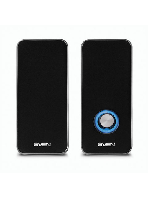 Колонки компьютерные SVEN 325, 2.0, 2х3 Вт, пластик, черные, SV-014643
