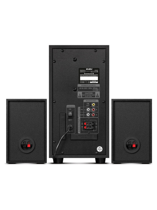 Колонки SVEN MS-2055 2.1, 55 Вт, Bluetooth, дерево, черные