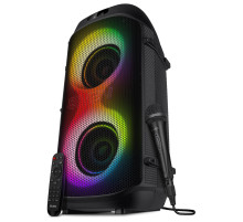 Колонка портативная SVEN PS-850, 100 Вт, TWS, Bluetooth, FM, USB, microSD, LED-дисплей, черная, SV-022679