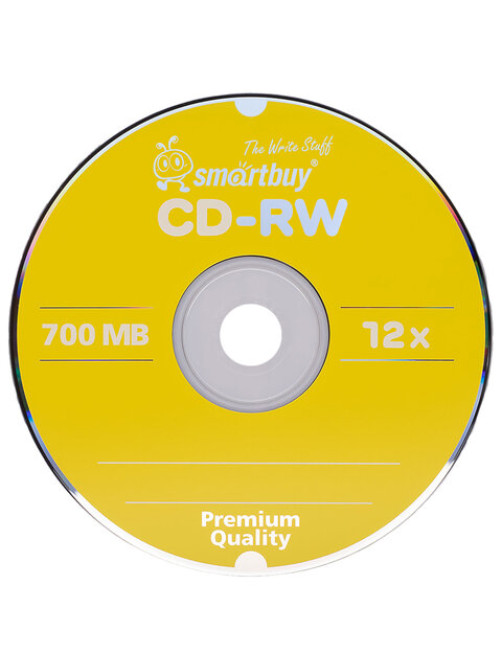 Диски CD-RW SMARTBUY, 700 Мб, 4-12x, Cake Box (упаковка на шпиле), КОМПЛЕКТ 10 шт., SBCD-RW10