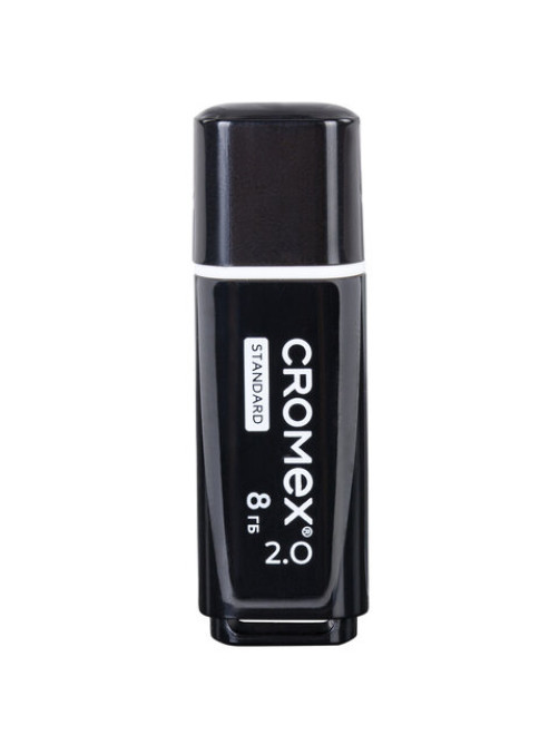 Флеш-диск 8 GB, CROMEX (КРОМЕКС) Standard USB 2.0, черный, 514157