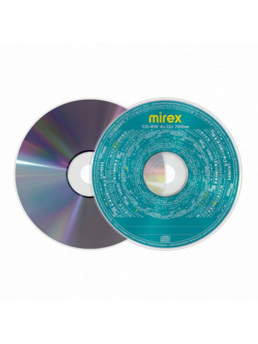 Диск CD-RW MIREX, 700 Мб, 4-12x, бумажный конверт, 1 штука, UL121002A8C