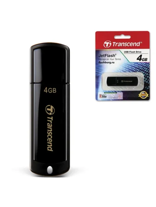 Флеш-диск 4 GB, TRANSCEND Jet Flash 350, USB 2.0, черный, TS4GJF350