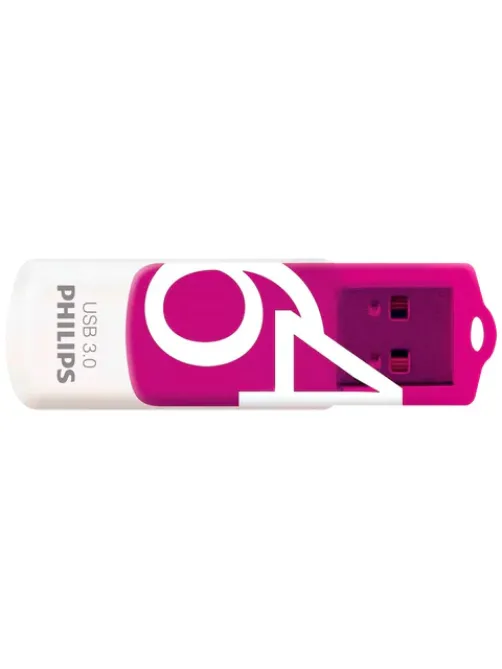 Флеш-диск 64 GB PHILIPS VIVID, разъем USB 3.0, фиолетовый, FM64FD00B/97