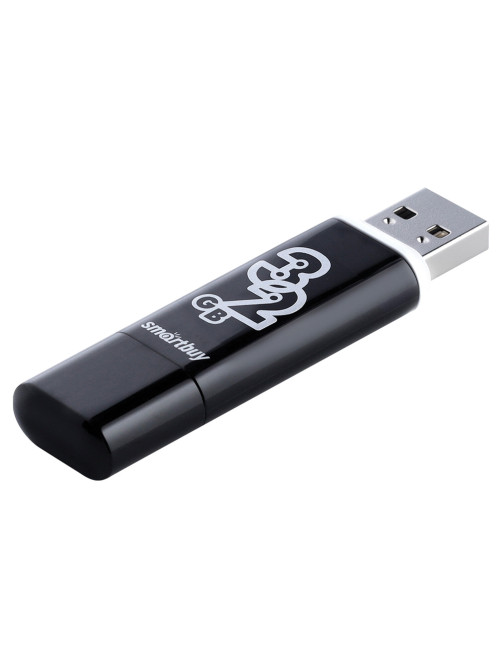 Флеш-диск 32 GB, SMARTBUY Glossy, USB 2.0, черный, SB32GBGS-K