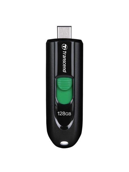 Флеш-диск 128 GB TRANSCEND JetFlash 790C, разъем USB Type-С, черный/зеленый, TS128GJF790C