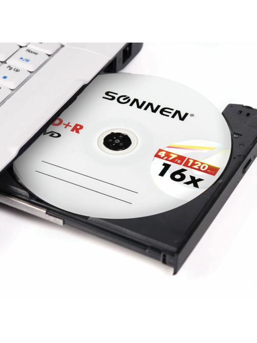 Диск DVD+R SONNEN, 4,7 Gb, 16x, Cake Box (упаковка на шпиле), КОМПЛЕКТ 25 шт., 513532