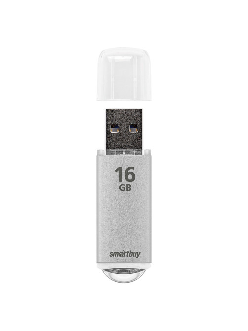 Флеш-диск 16 GB, SMARTBUY V-Cut, USB 2.0, металлический корпус, серебристый, SB16GBVC-S
