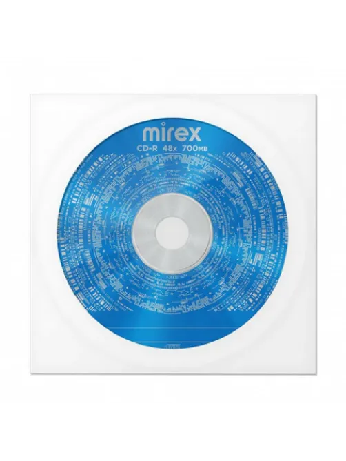 Диск CD-R MIREX, 700 Мб, 48x, бумажный конверт, 1 штука, UL120051A8C
