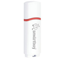 Флеш-диск 8 GB, SMARTBUY Crown, USB 2.0, белый, SB8GBCRW-W