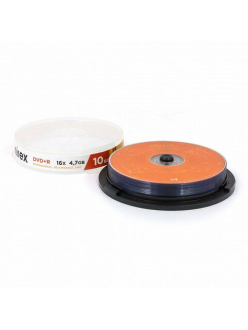 Диск DVD+R (плюс) MIREX, 4,7 Гб, 16x, Cake Box (упаковка на шпиле), КОМПЛЕКТ 10 шт., UL130013A1L