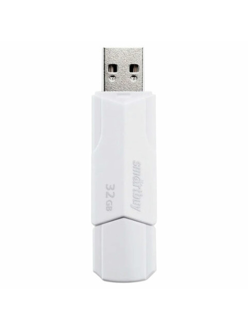 Флеш-диск 32 GB SMARTBUY Clue, USB 2.0, белый, SB32GBCLU-W