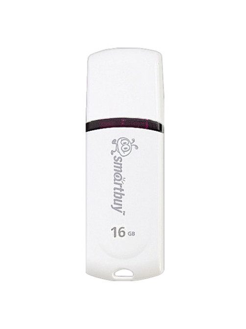 Флеш-диск 16 GB, SMARTBUY Paean, USB 2.0, белый, SB16GBPN-W