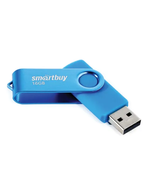 Флеш-диск 16 GB SMARTBUY Twist USB 2.0, синий, SB016GB2TWB