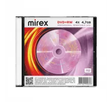 Диск DVD+RW (плюс) MIREX, 4,7 Гб, 4x, Slim Case, 1 штука, UL130022A4S