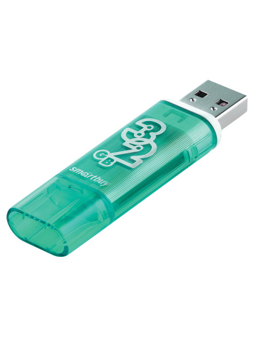 Флеш-диск 32 GB, SMARTBUY Glossy, USB 2.0, зеленый, SB32GBGS-G