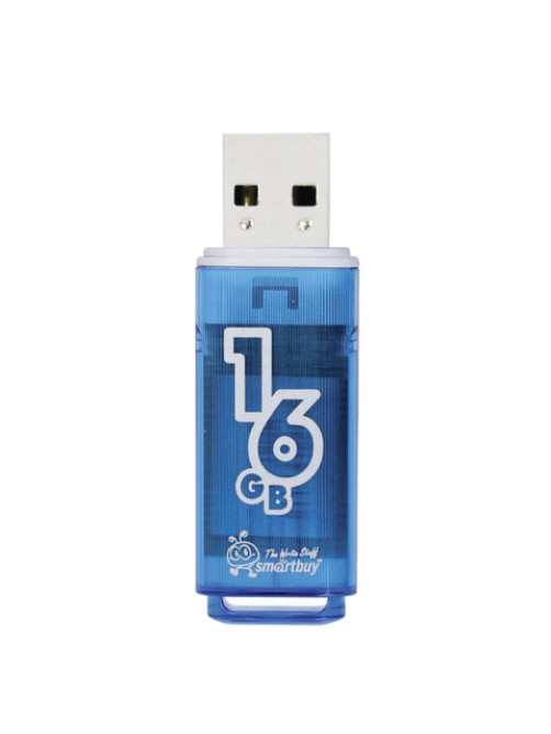 Флеш-диск 16 GB, SMARTBUY Glossy, USB 2.0, синий, SB16GBGS-B