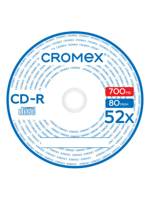 Диск CD-R CROMEX (КРОМЕКС), 700 Mb, 52x, Slim Case, 1 шт., 514305