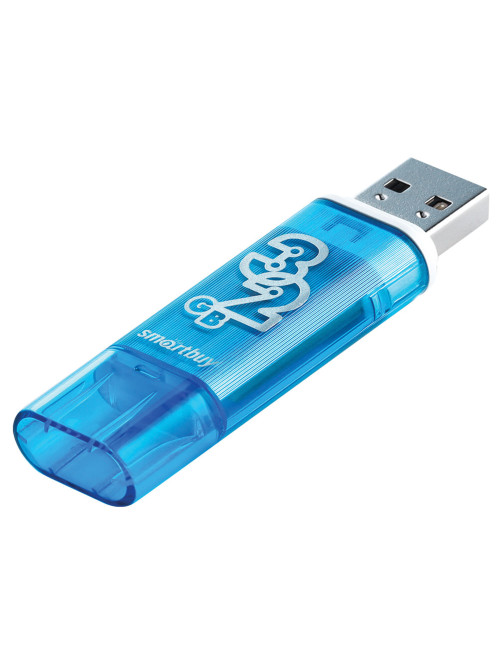 Флеш-диск 32 GB, SMARTBUY Glossy, USB 2.0, синий, SB32GBGS-B