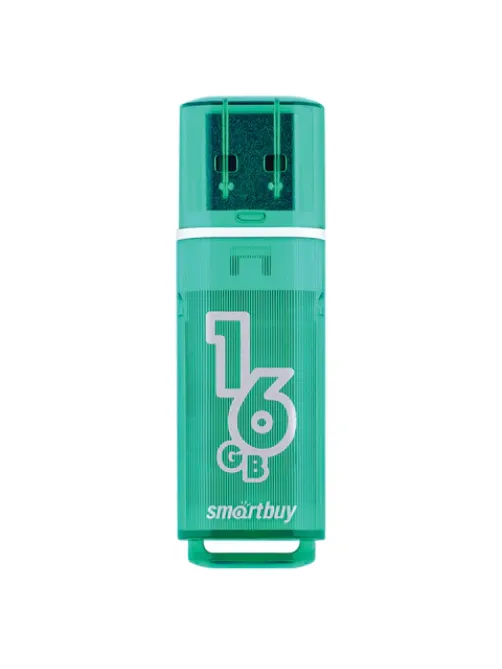 Флеш-диск 16 GB, SMARTBUY Glossy, USB 2.0, зеленый, SB16GBGS-G