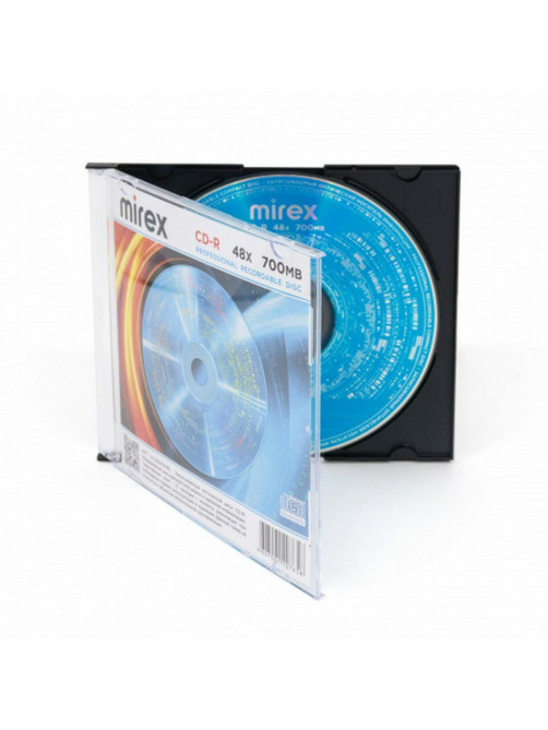 Диск CD-R MIREX, 700 Мб, 48x, Slim Case, КОМПЛЕКТ 5 шт., UL120051A8F