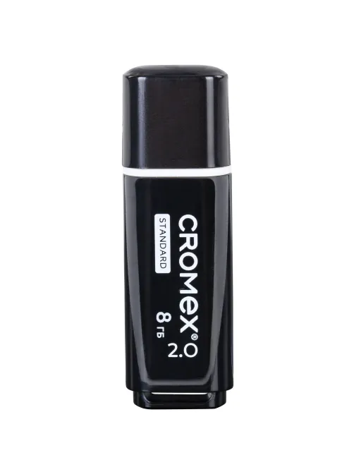 Флеш-диск 8 GB, CROMEX (КРОМЕКС) Standard USB 2.0, черный, 514157