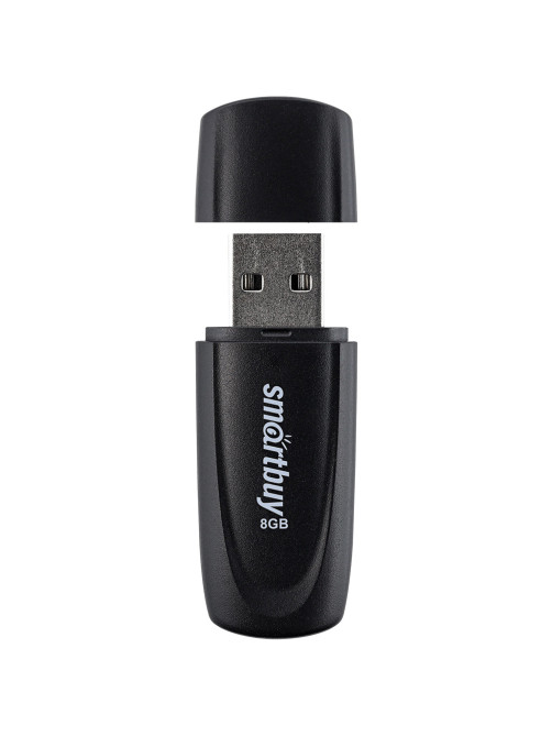 Флеш-диск 8 GB SMARTBUY Scout USB 2.0, черный, SB008GB2SCK