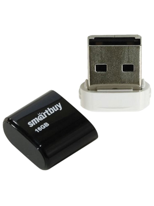 Флеш-диск 16 GB, SMARTBUY Lara, USB 2.0, черный, SB16GBLARA-K