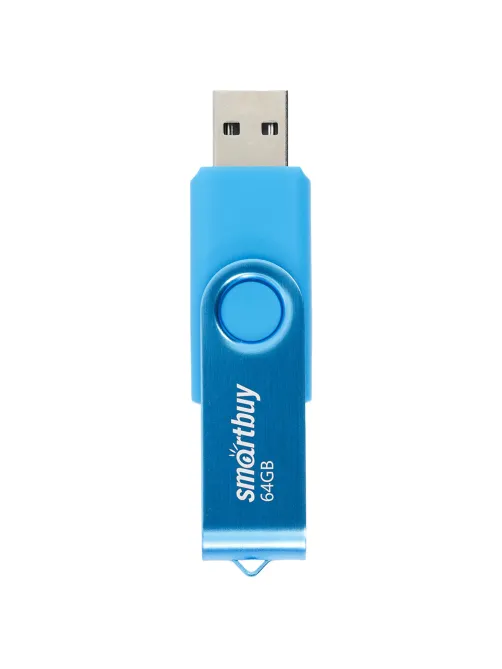Флеш-диск 64 GB SMARTBUY Twist USB 2.0, синий, SB064GB2TWB