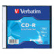 Диск CD-R VERBATIM, 700 Mb, 52х, Slim Case (1 штука)