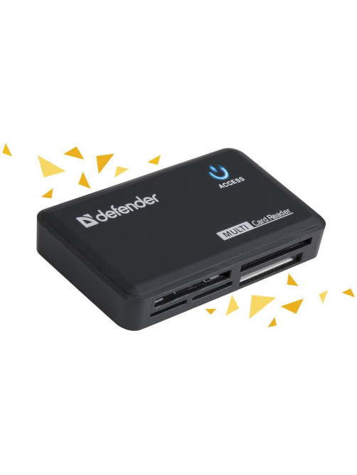 Картридер DEFENDER OPTIMUS USB 2.0, порты SD/MMC, TF, M2, MC, CF, XD, 83501