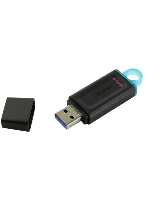 Флеш-диск 64 GB KINGSTON DataTraveler Exodia, разъем USB 3.2, черный/бирюзовый, DTX/64GB
