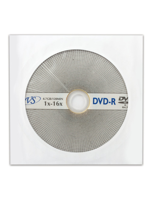 Диск DVD-R VS, 4,7 Gb, 16x, бумажный конверт (1 штука)