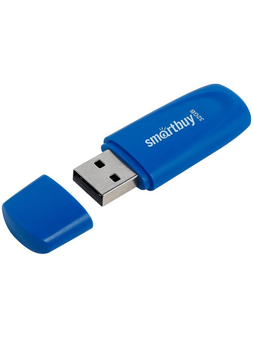 Флеш-диск 32 GB SMARTBUY Scout USB 2.0, синий, SB032GB2SCB