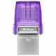 Флеш-диск 64 GB KINGSTON DataTraveler microDuo 3C, разъем USB 3.2, Type-C, фиолетовый, DTDUO3CG3/64GB