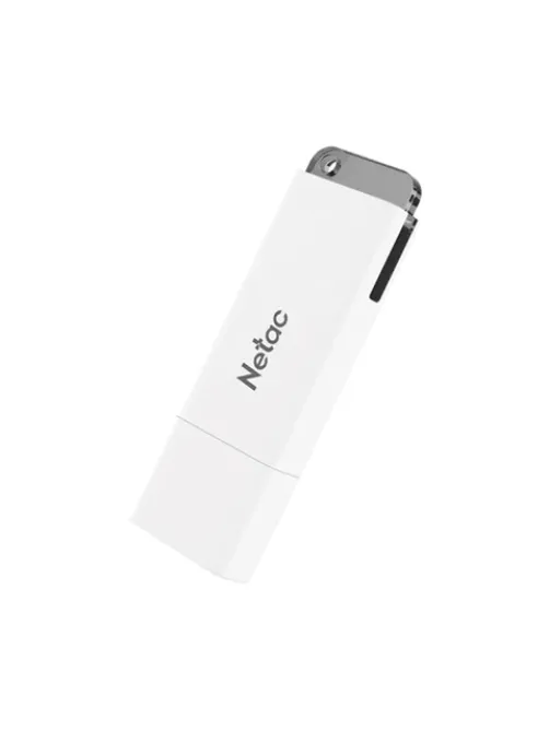 Флеш-диск 64 GB NETAC U185, USB 2.0, белый, NT03U185N-064G-20WH