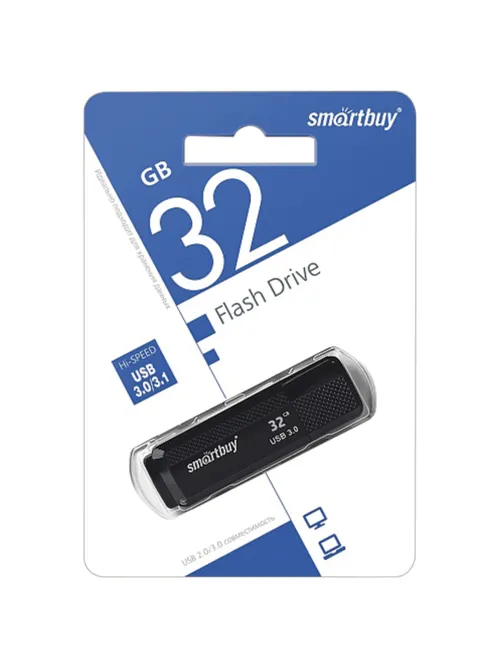 Флеш-диск 32 GB SMARTBUY Dock USB 3.0, черный, SB32GBDK-K3