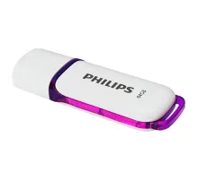 Флеш-диск 64 GB PHILIPS SNOW, разъем USB 2.0, фиолетовый, FM64FD70B/97