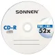 Диск CD-R SONNEN, 700 Mb, 52x, бумажный конверт (1 штука), 512573