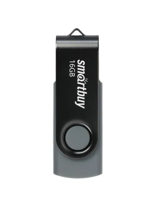 Флеш-диск 16 GB SMARTBUY Twist USB 2.0, черный, SB016GB2TWK