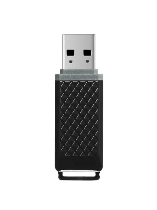 Флеш-диск 64 GB SMARTBUY Quartz USB 2.0, черный, SB64GBQZ-K