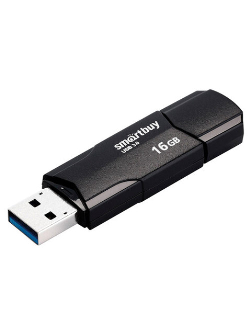 Флеш-диск 16 GB SMARTBUY Clue USB 2.0, черный, SB16GBCLU-K
