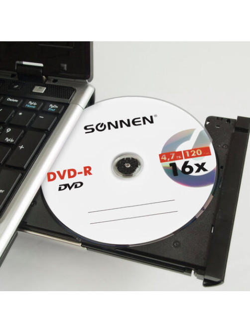 Диск DVD-R SONNEN 4,7 Gb 16x Bulk (термоусадка без шпиля), КОМПЛЕКТ 50 шт., 512574