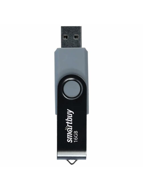 Флеш-диск 16 GB SMARTBUY Twist USB 2.0, черный, SB016GB2TWK
