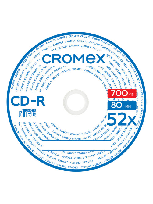 Диск CD-R CROMEX (КРОМЕКС), 700 Mb, 52x, Slim Case, 1 шт., 514305