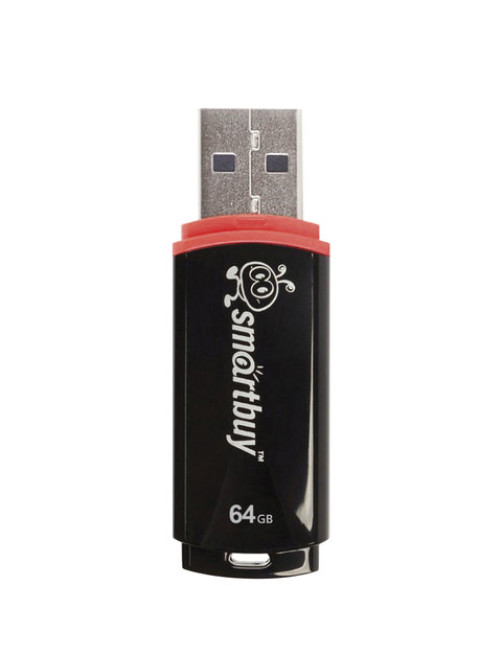 Флеш-диск 64 GB, SMARTBUY Crown, USB 2.0, черный, SB64GBCRW-K