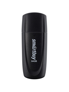 Флеш-диск 64 GB SMARTBUY Scout, USB 2.0, черный, SB064GB2SCK