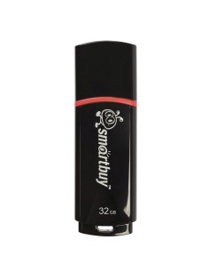 Флеш-диск 32 GB, SMARTBUY Crown, USB 2.0, черный, SB32GBCRW-K