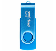 Флеш-диск 64 GB SMARTBUY Twist USB 2.0, синий, SB064GB2TWB