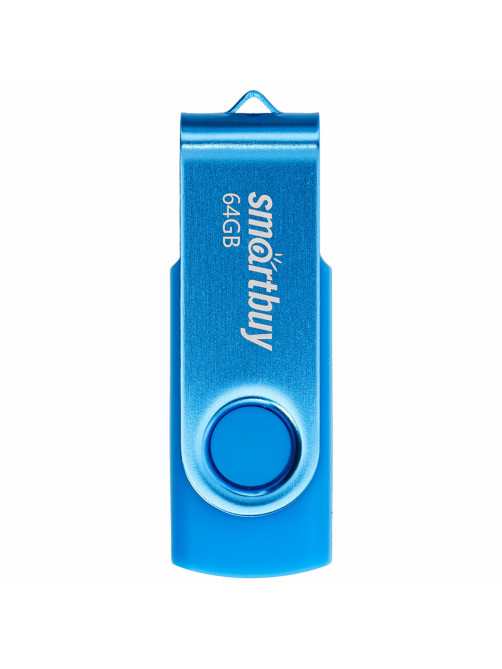 Флеш-диск 64 GB SMARTBUY Twist USB 2.0, синий, SB064GB2TWB